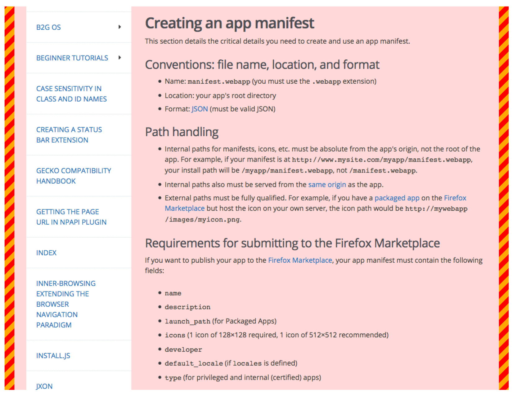 Improve App Manifest Instructions
